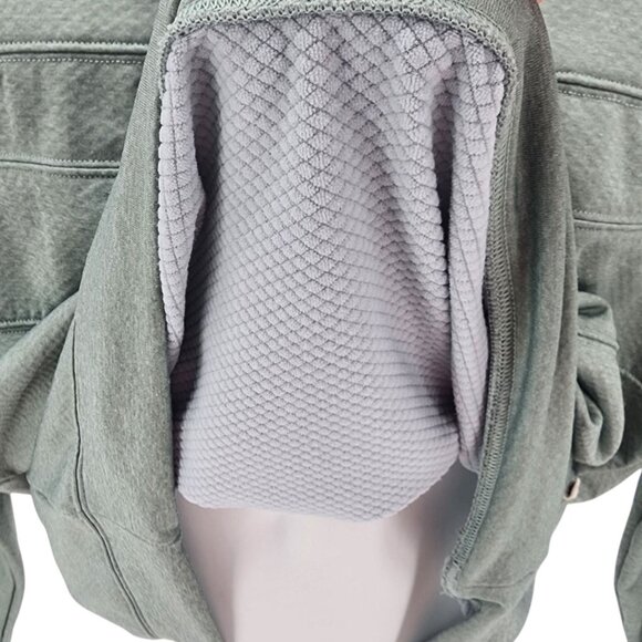 Cotopaxi Mens Large Sweatshirt Bandera Crew Sage Green Technical Grid Fleece - Picture 6 of 9